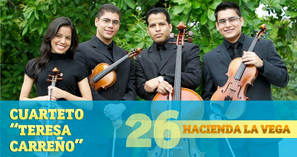 EL Cuarteto Teresa Carreño interpretará Shostakóvich y Ravel en la Hacienda la Vega Cuarteto "Teresa Carreño"