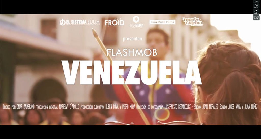 Flashmob “VENEZUELA”  con El Sistema Zulia disponible en la web