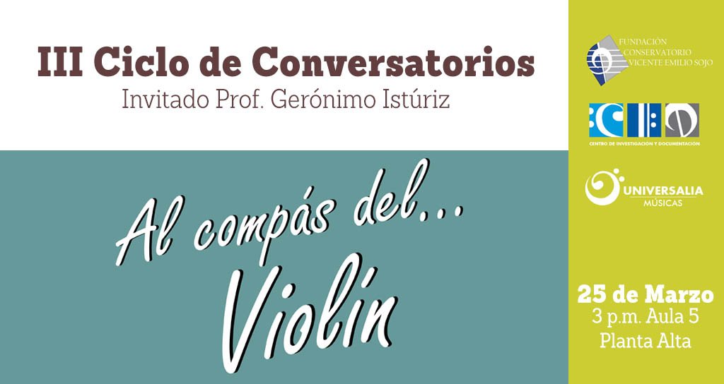 III Ciclo de Conversatorios “Al compás del violín”  abordará la rutina diaria en el estudio de violín