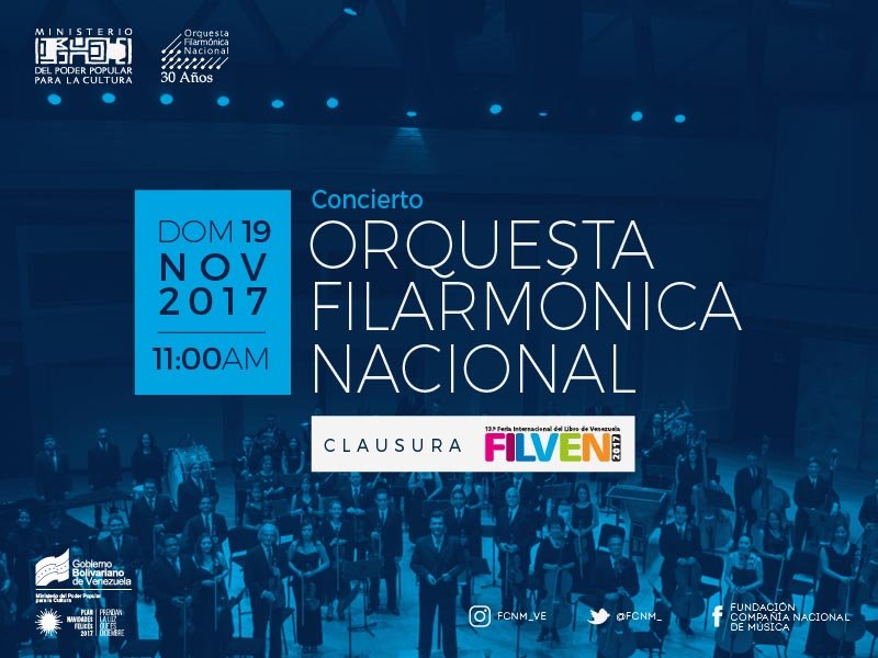 La música y la literatura presentes en la clausura de la FILVEN con la Filarmónica