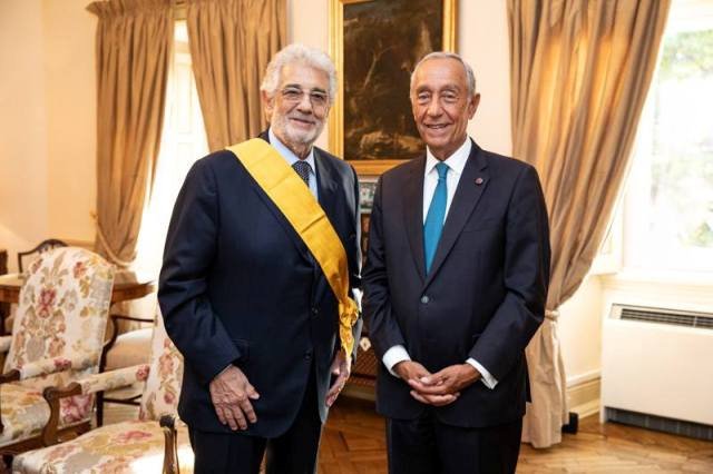 El gran tenor español Plácido Domingo fue distinguido por Portugal con la Gran Cruz de la Orden de la Instrucción Pública