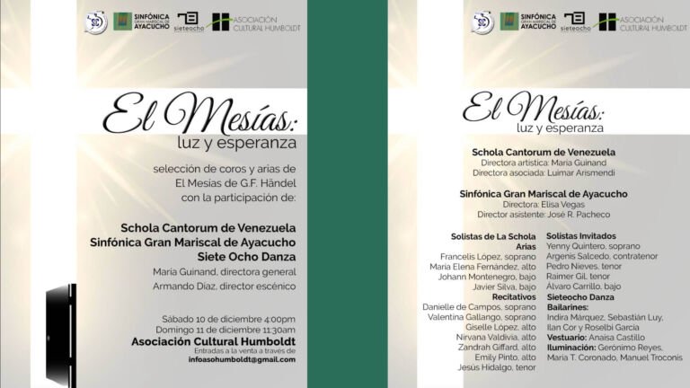 “El Mesías” Luz y Esperanza con la Schola Cantorum de Venezuela